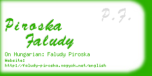 piroska faludy business card